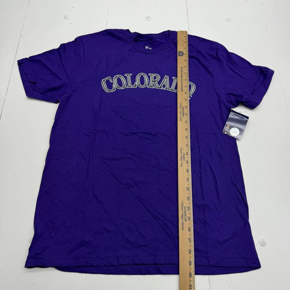 Colorado Rockies Shirt Mens Large Purple MLB Baseball LogoAthletic Graphic Tee